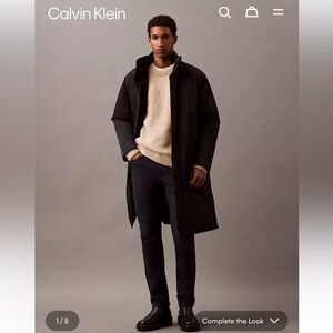 Bundle of 2 Mens Calvin Klein Slim Move 5 pocket pants 33x32 navy & olive green